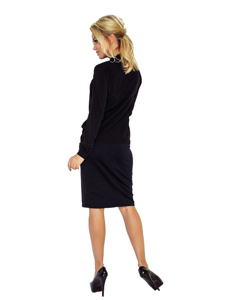 numoco Блуза с връзване - черна