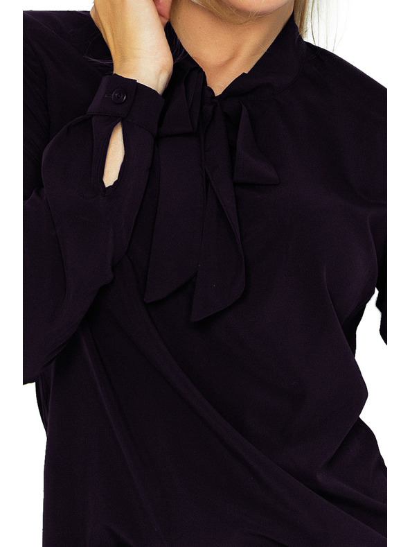 numoco Блуза с връзване - черна