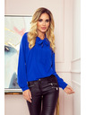 numoco Блуза с връзване - синя