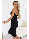 numoco Миди рокля с голи рамене и корсет - черна