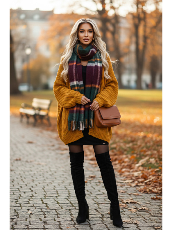 numoco Удобни летящи рокля с дълъг ръкав - черна