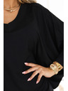 numoco Удобни летящи рокля с дълъг ръкав - черна