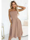 numoco VIVIENNE миди рокля с корсет и разширени презрамки за специални случаи - бежова