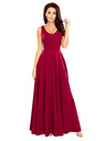 numoco CINDY дълга рокля с деколте - бордо