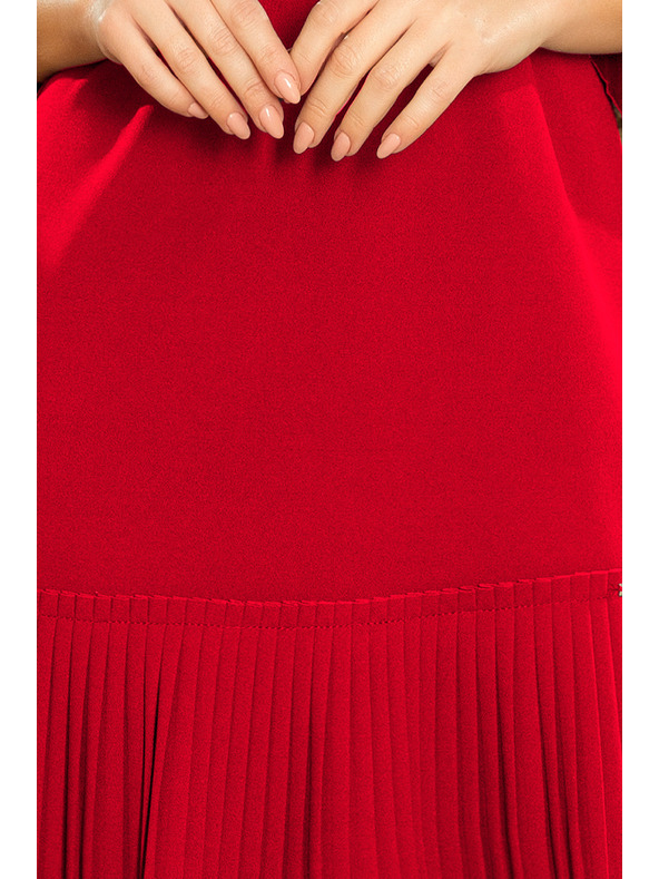 numoco LUCY - плисирана удобна рокля - червено