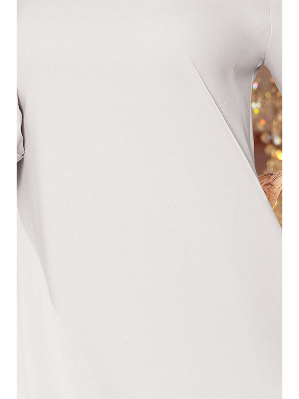 numoco LUCY - плисирана удобна рокля - сиво