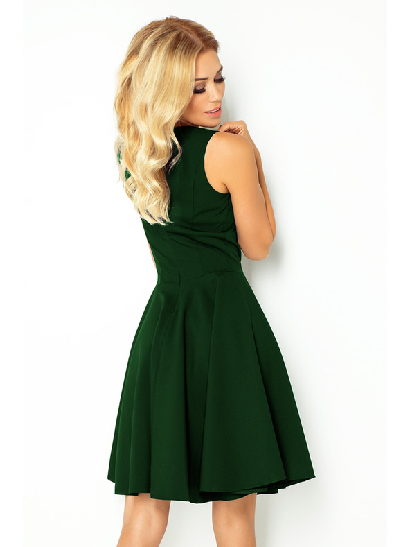 numoco Рокля - сърцевидно деколте - тъмно зелено