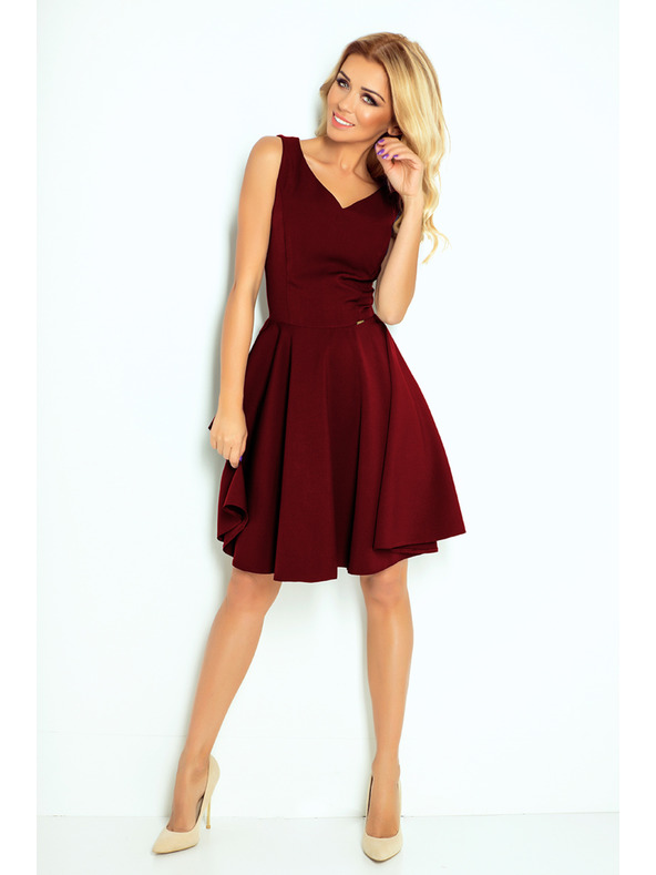 numoco Рокля - сърцевидно деколте - бордо