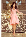 numoco NICOLLE - Ексклузивна рокля с дантела - пастелно розово