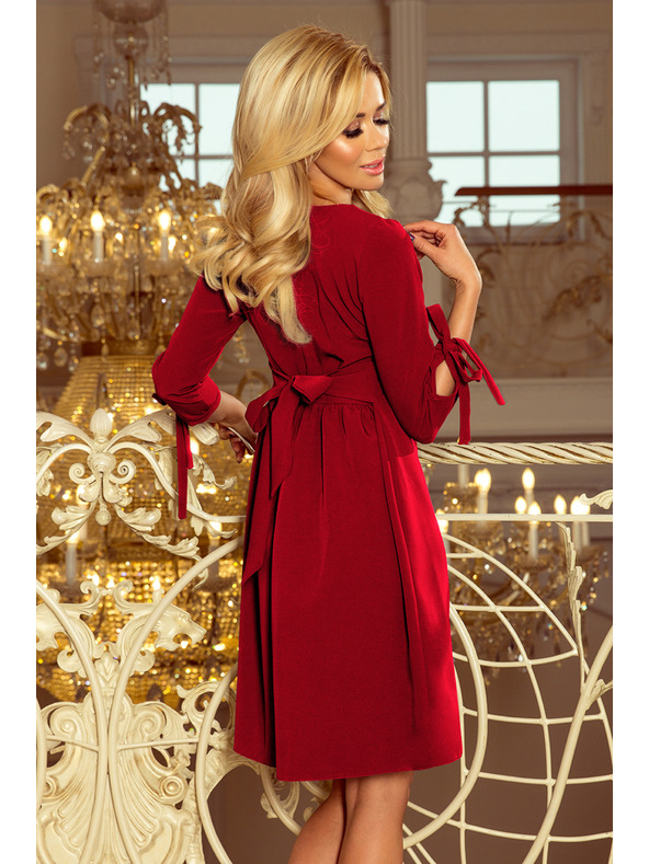 numoco ALICE Рокля с панделки - бордо