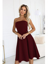 numoco VIVIENNE Корсетни разширени миди рокли за специални случаи - бордо