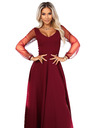 numoco LORETTA уникални дълги рокли с тюлени ръкави и деколте - бордо