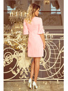 numoco NEVA Трапецовидни рокли с панделка - пастелно розови