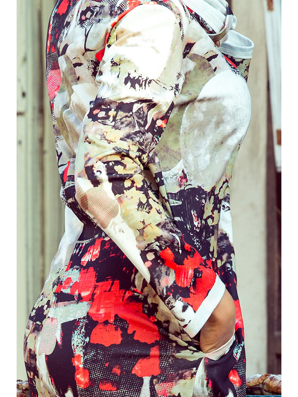 numoco IRENE Рокли с поло яка - цветен десен