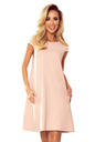 numoco CELINE Трапецовидни рокли с джобове - пастелно розови