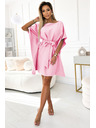 numoco SOFIA Рокля с мотив пеперуда - пастелно розова