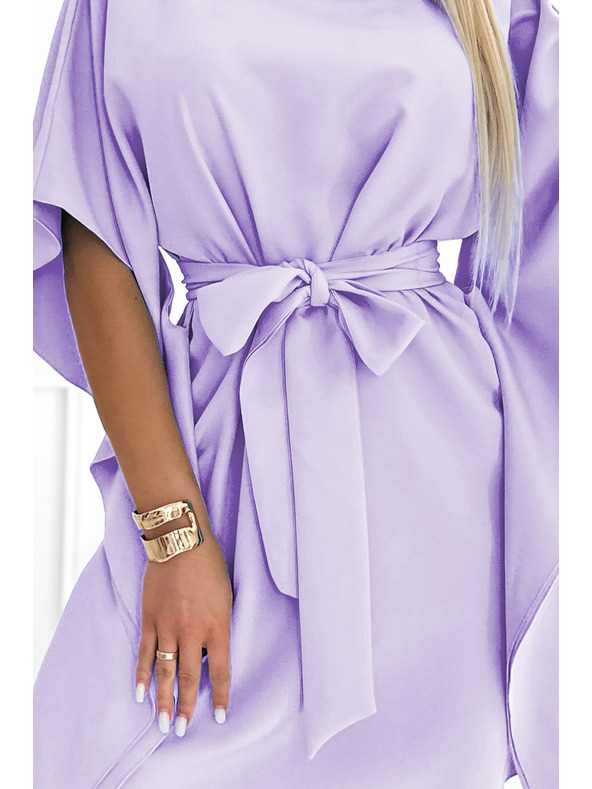 numoco SOFIA Butterfly рокля - светъл люляк