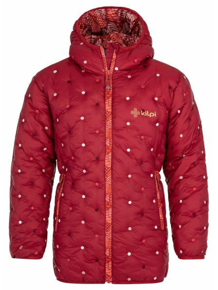 Kilpi Детско зимно пухено палто Kilpi DAMIA-JG Тъмночервен