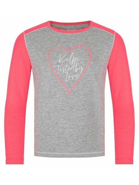 Kilpi Детска памучна тениска с дълъг ръкав Kilpi SONIER-JG Светлосива