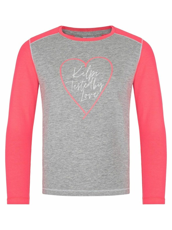 Kilpi Детска памучна тениска с дълъг ръкав Kilpi SONIER-JG Светлосива