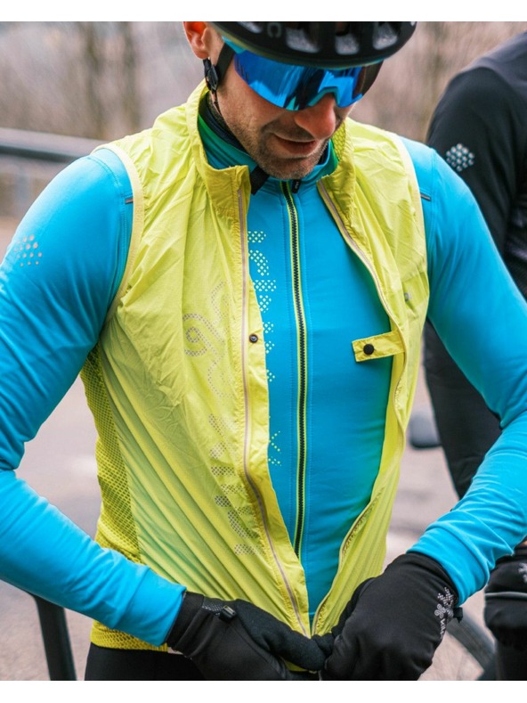 Kilpi Мъжка колоездачна жилетка Kilpi FLOW-M Светлозелена