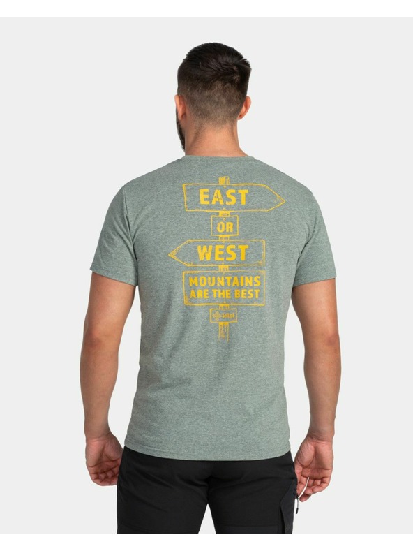 Kilpi Мъжка памучна тениска Kilpi BANDE-M Тъмнозелена