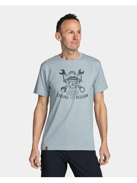 Kilpi Мъжка памучна тениска Kilpi SKULLY-M Светлосива