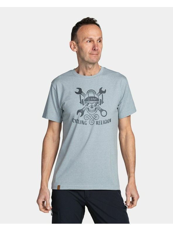 Kilpi Мъжка памучна тениска Kilpi SKULLY-M Светлосива