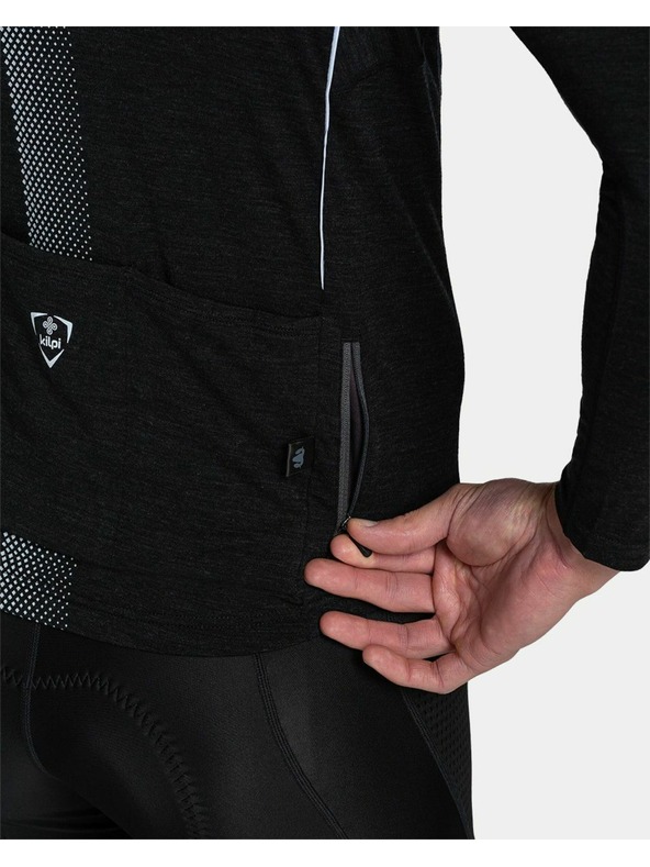 Kilpi Мъжка велосипедна тениска с дълъг ръкав Kilpi SONET-M Тъмносива