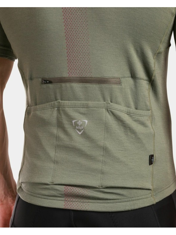 Kilpi Мъжка велосипедна тениска от мерино вълна Kilpi PETRANA-M Каки