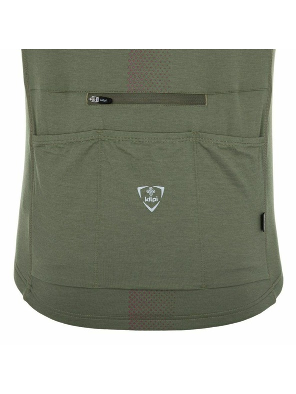 Kilpi Мъжка велосипедна тениска от мерино вълна Kilpi PETRANA-M Каки