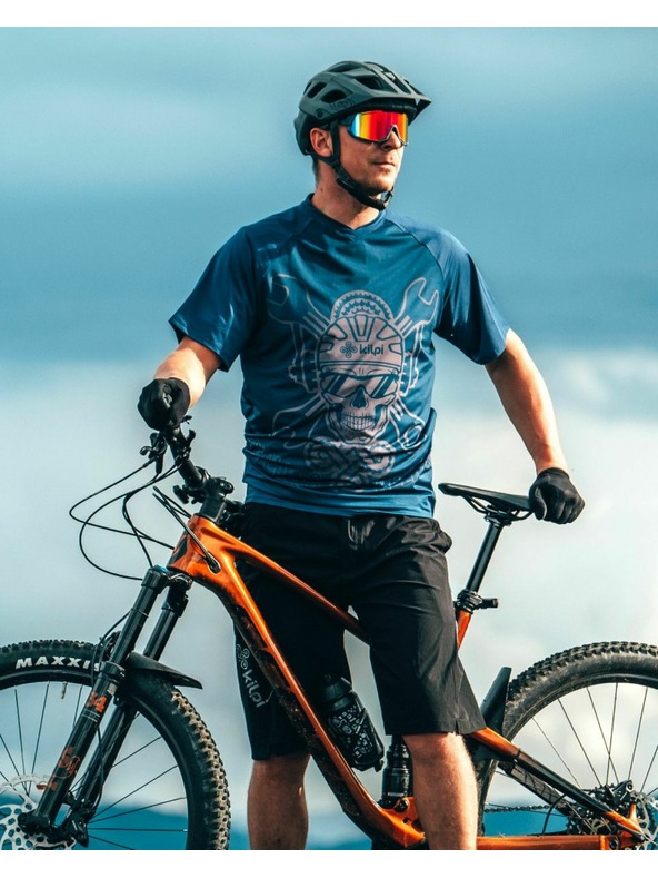 Kilpi Мъжка колоездачна фланелка Kilpi REMIDO-M Тъмно синя