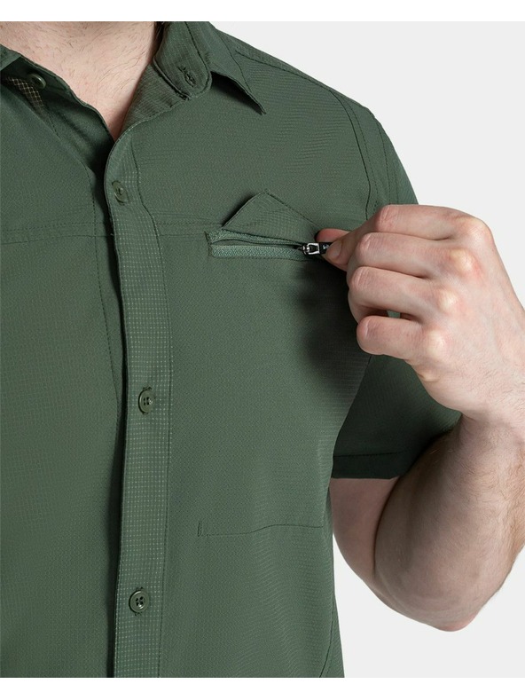 Kilpi Мъжка outdoor риза Kilpi BOMBAY-M Тъмно зелена