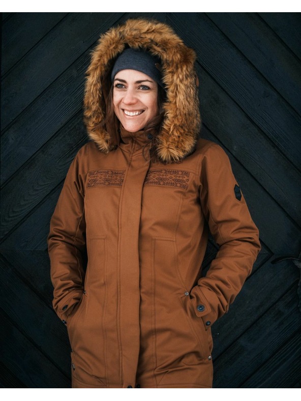 Kilpi Дамско зимно палто Kilpi PERU-W Кафяво