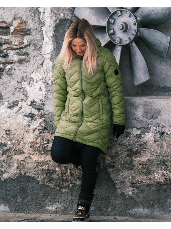 Kilpi Дамско подплатено палто Kilpi LEILA-W Зелено