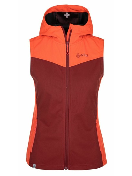 Kilpi Дамски softshell елек Kilpi CORTINA-W Тъмночервено