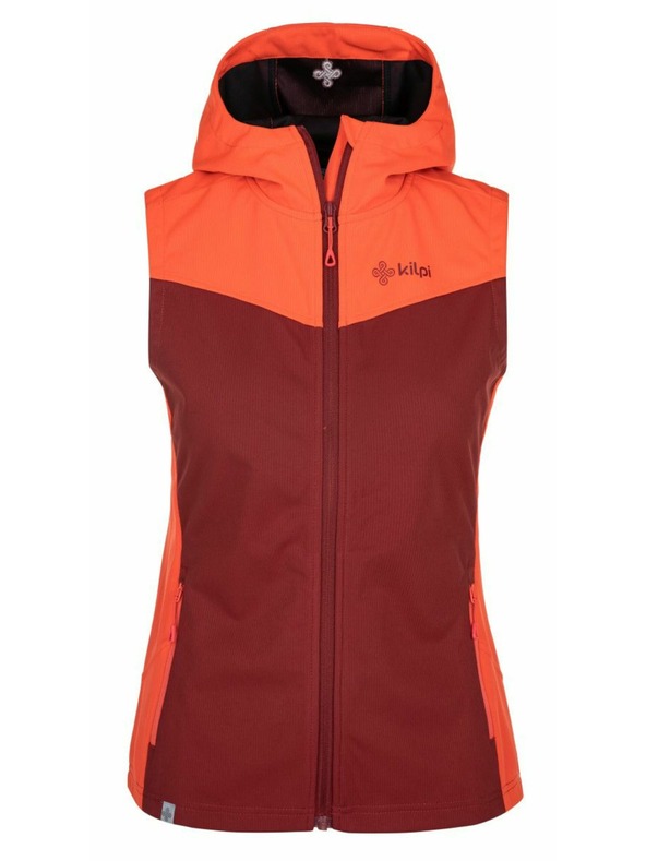 Kilpi Дамски softshell елек Kilpi CORTINA-W Тъмночервено