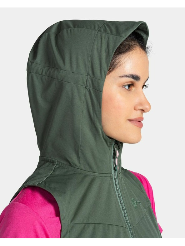 Kilpi Дамски softshell елек Kilpi MONILEA-W Тъмнозелено
