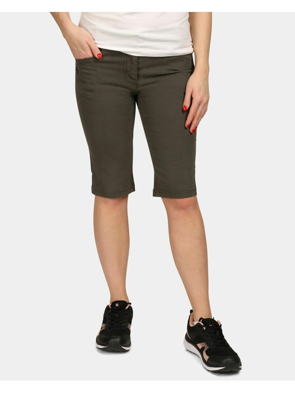 Kilpi Дамски памучни шорти Kilpi PARIVA-W Тъмнозелен