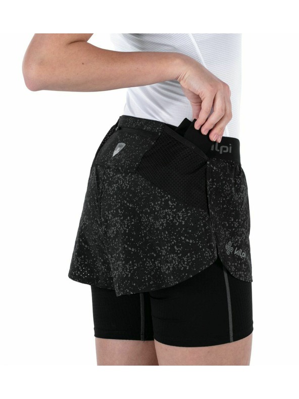 Kilpi Дамски бягащи шорти 2в1 Kilpi BERGEN-W Черен