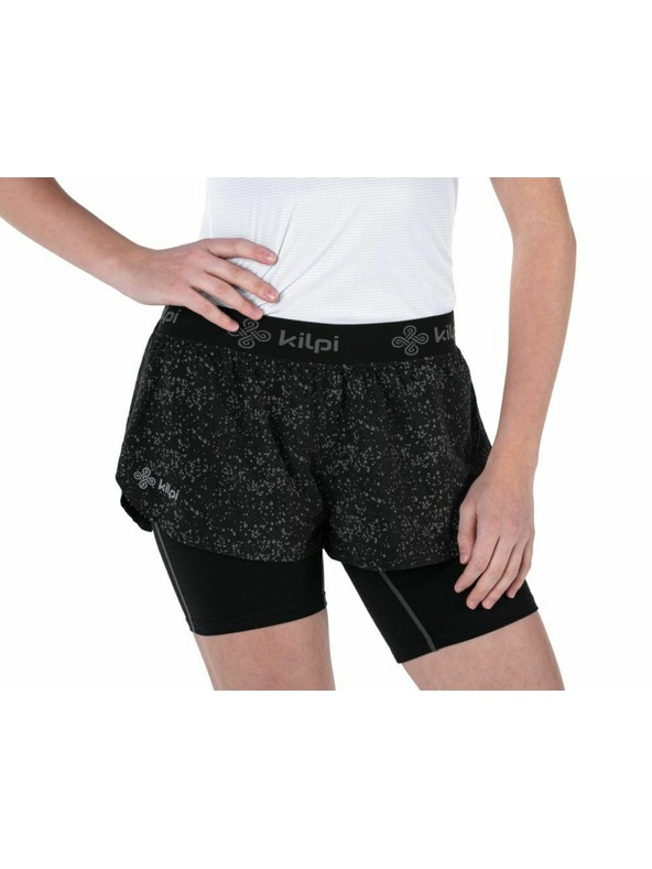 Kilpi Дамски бягащи шорти 2в1 Kilpi BERGEN-W Черен