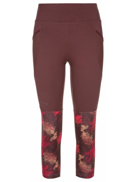 Kilpi Дамски 3/4 фитнес легинси Kilpi SOLAS-W Тъмно червено