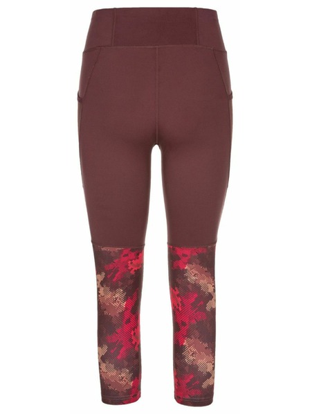 Kilpi Дамски 3/4 фитнес легинси Kilpi SOLAS-W Тъмно червено