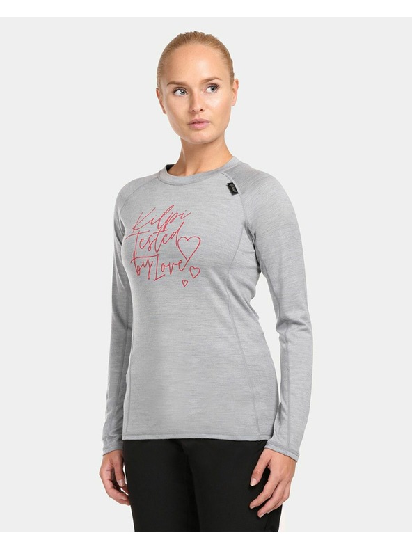 Kilpi Дамска функционална тениска с дълъг ръкав Kilpi MAVORA TOP-W Светлосива