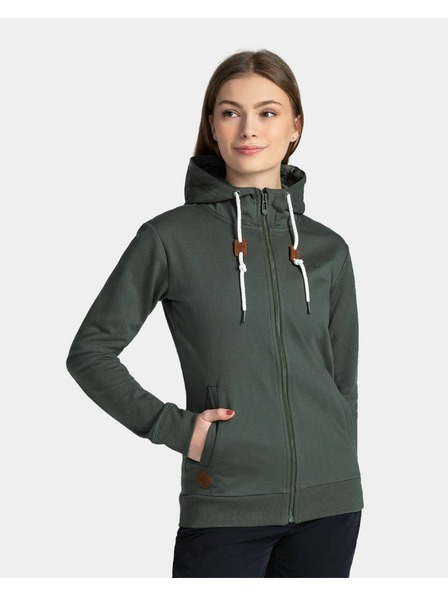 Kilpi Дамски памучен суитшърт Kilpi BERY-W Тъмнозелен