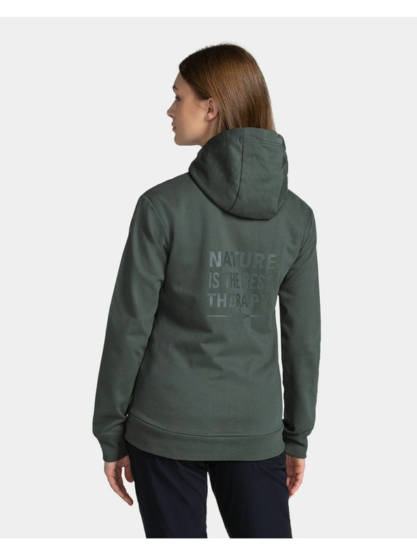 Kilpi Дамски памучен суитшърт Kilpi BERY-W Тъмнозелен