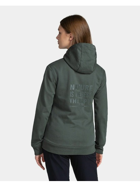 Kilpi Дамски памучен суитшърт Kilpi BERY-W Тъмнозелен