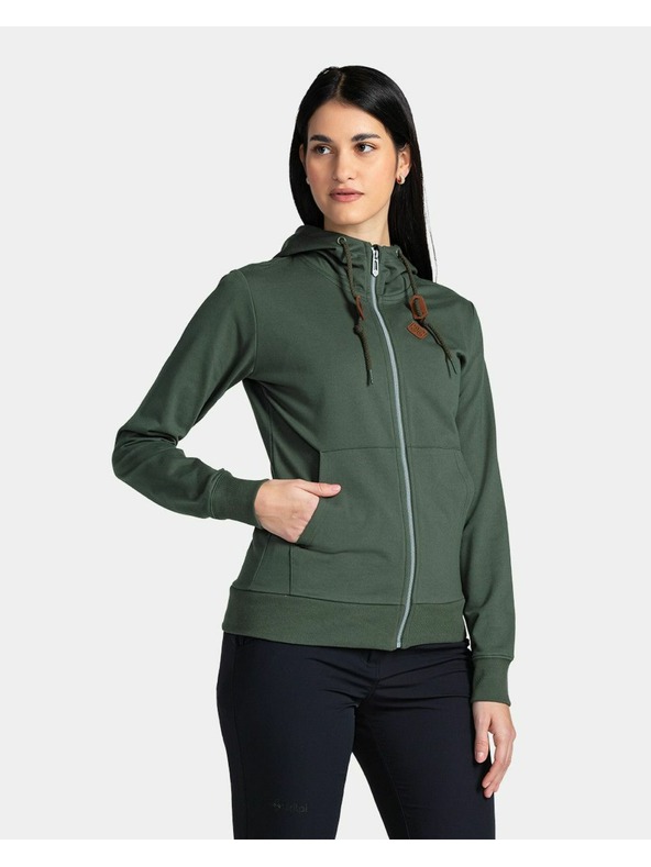 Kilpi Дамски памучен суитшърт Kilpi TARALI-W Тъмнозелен