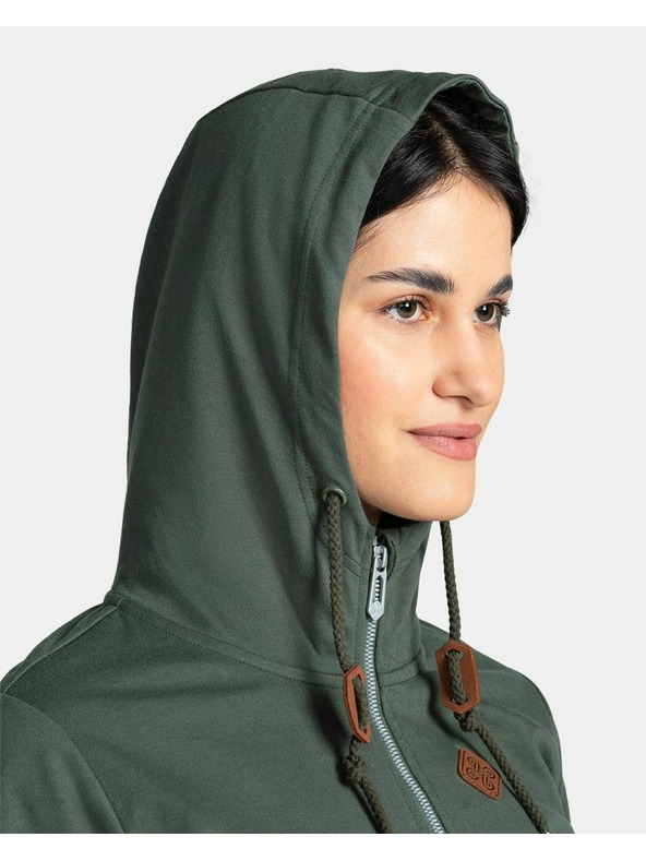 Kilpi Дамски памучен суитшърт Kilpi TARALI-W Тъмнозелен