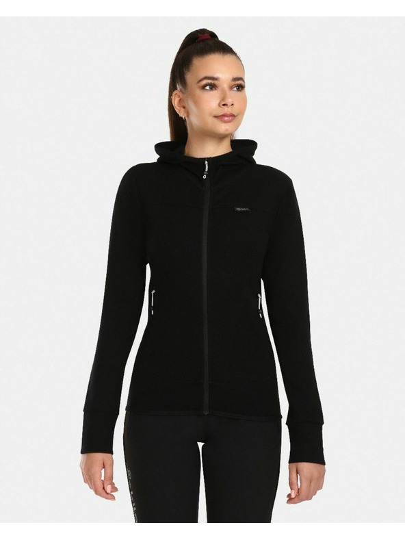 Kilpi Дамски пуловер от мериносова вълна Kilpi WOLIE-W Черен